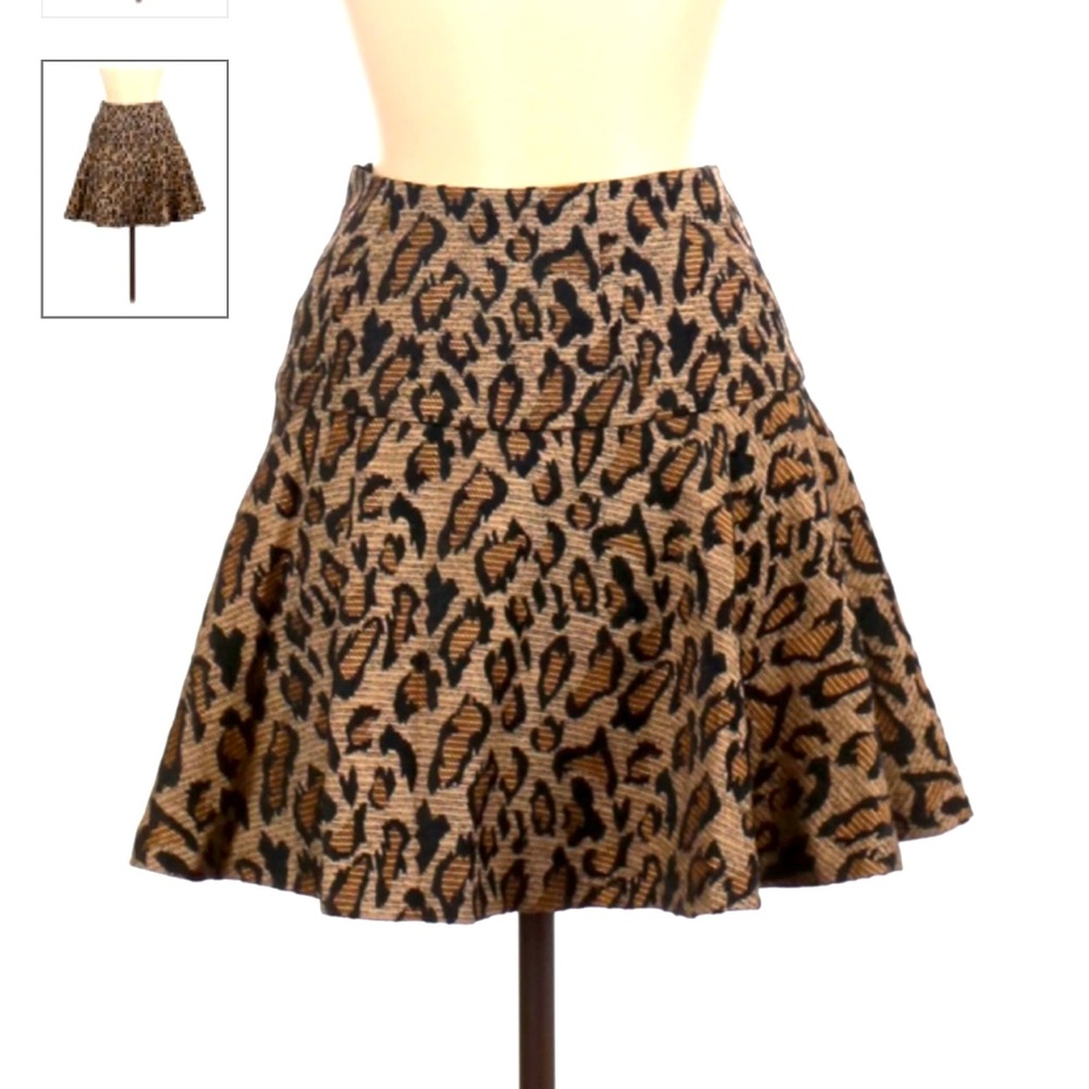 Free People cheetah skater skirt